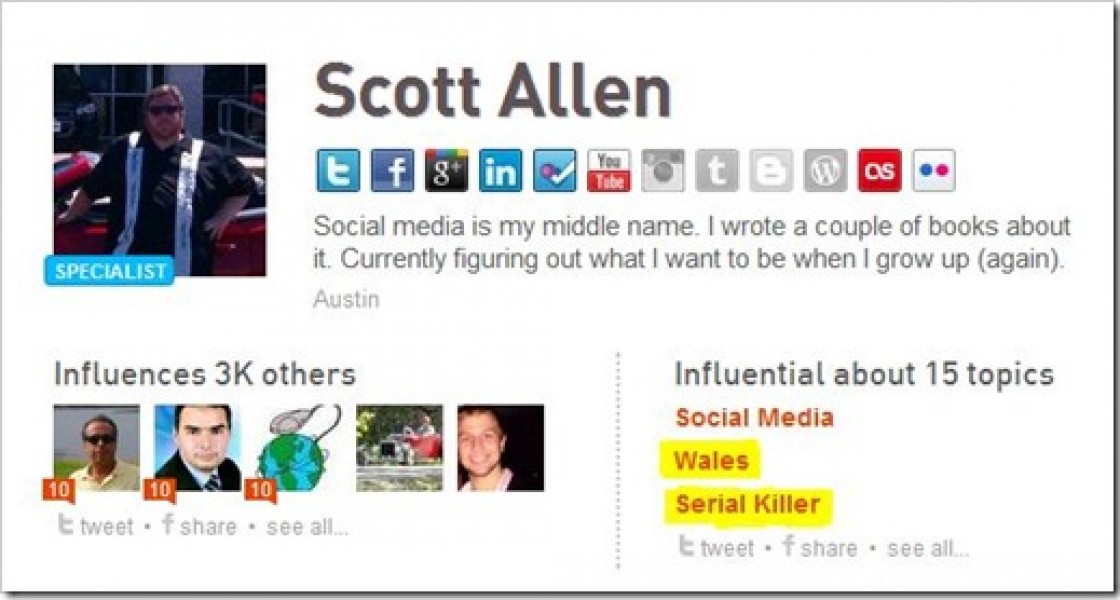 Fun with Klout
